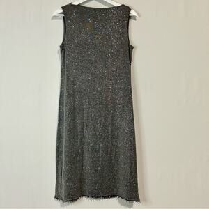 Carol Anderson Collection Women’s Sleeveless Sparkle Midi Dress Grey Medium EUC
